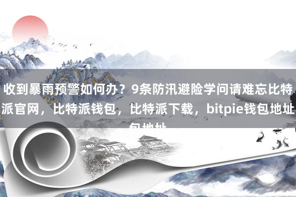 收到暴雨预警如何办？9条防汛避险学问请难忘比特派官网，比特派钱包，比特派下载，bitpie钱包地址