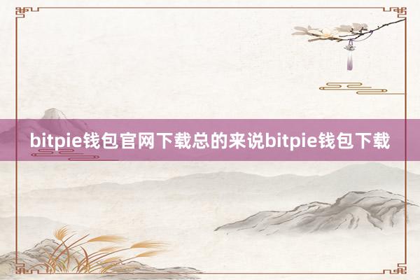 bitpie钱包官网下载总的来说bitpie钱包下载