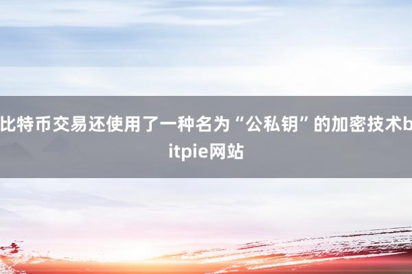 比特币交易还使用了一种名为“公私钥”的加密技术bitpie网站