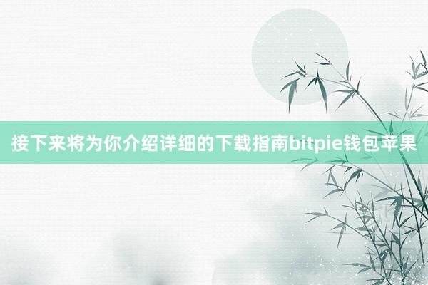 接下来将为你介绍详细的下载指南bitpie钱包苹果