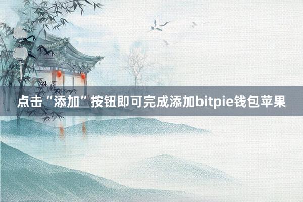 点击“添加”按钮即可完成添加bitpie钱包苹果