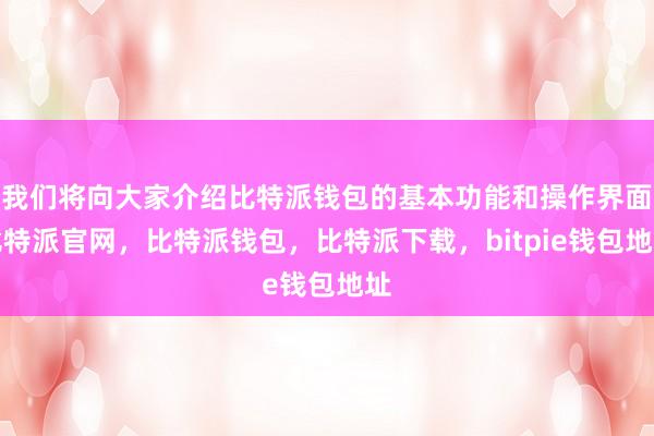 我们将向大家介绍比特派钱包的基本功能和操作界面比特派官网，比特派钱包，比特派下载，bitpie钱包地址