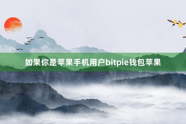 如果你是苹果手机用户bitpie钱包苹果