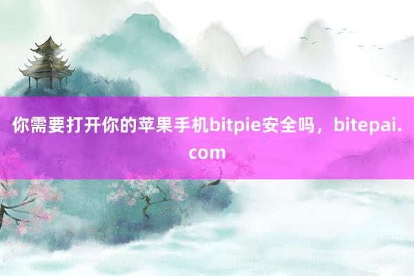 你需要打开你的苹果手机bitpie安全吗，bitepai.com