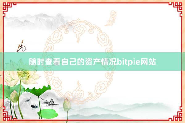 随时查看自己的资产情况bitpie网站