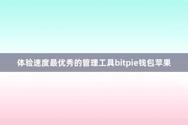 体验速度最优秀的管理工具bitpie钱包苹果