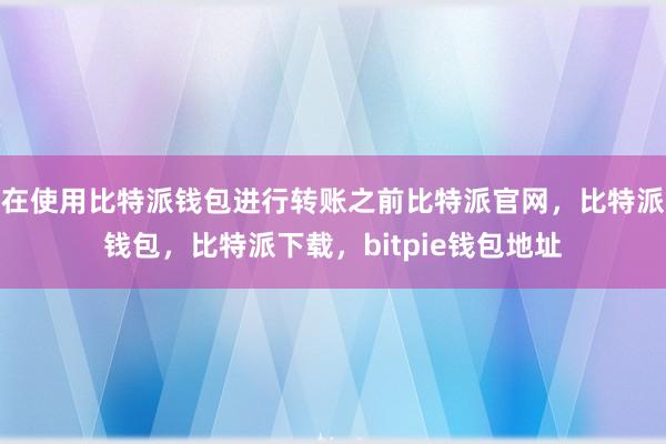 在使用比特派钱包进行转账之前比特派官网，比特派钱包，比特派下载，bitpie钱包地址