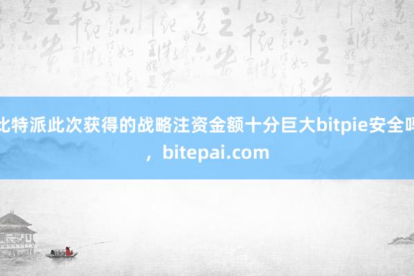 比特派此次获得的战略注资金额十分巨大bitpie安全吗，bitepai.com