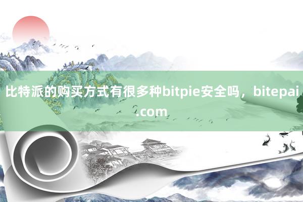 比特派的购买方式有很多种bitpie安全吗，bitepai.com