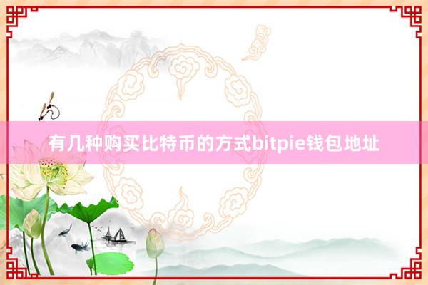 有几种购买比特币的方式bitpie钱包地址