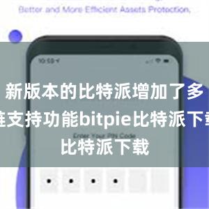 新版本的比特派增加了多链支持功能bitpie比特派下载