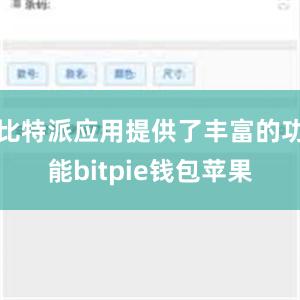 比特派应用提供了丰富的功能bitpie钱包苹果