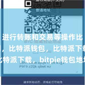 进行转账和交易等操作比特派官网，比特派钱包，比特派下载，bitpie钱包地址