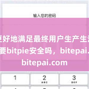 更好地满足最终用户生产生活的需要bitpie安全吗，bitepai.com