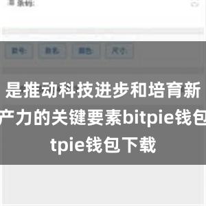 是推动科技进步和培育新质生产力的关键要素bitpie钱包下载